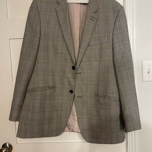 Haggar Men's Classic Gray Checkered Blazer